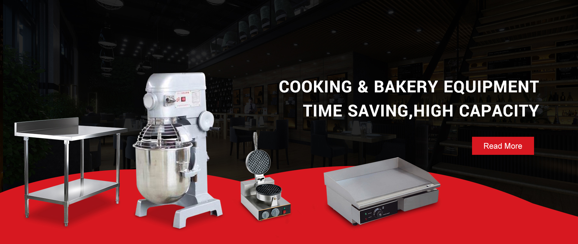 meat grinder, fryer, refrigerator, mixer, sink Garyton