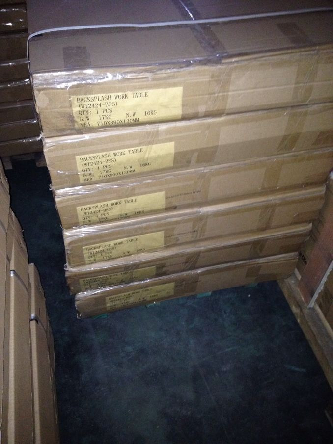 Tabla de trabajo Backsplash para poner las cosas (GRT-WT2424-BSS)