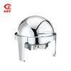 GRT-721DR Stainless Steel Round Chafing Dish with Electric Water Pans 