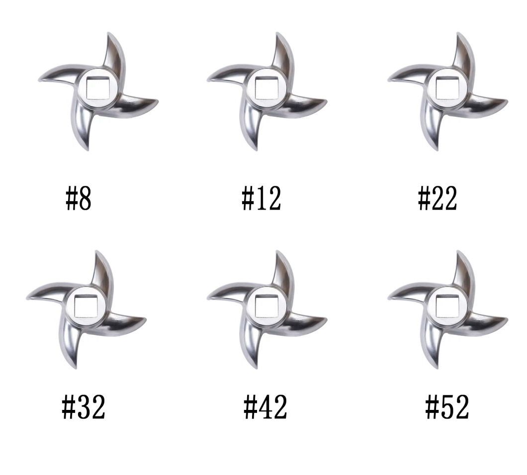 # 8/12/22 / 32/42 / 52 Cuchillo de repuesto de molinillo de carne