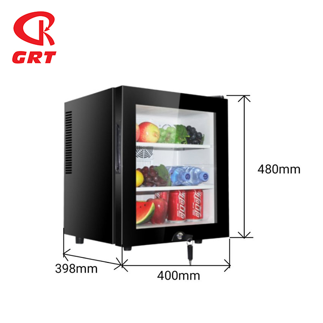 GRT-BC30CF 30L Home Bar Beverage Cooler Glass Door Mini Refrigerator with Lock
